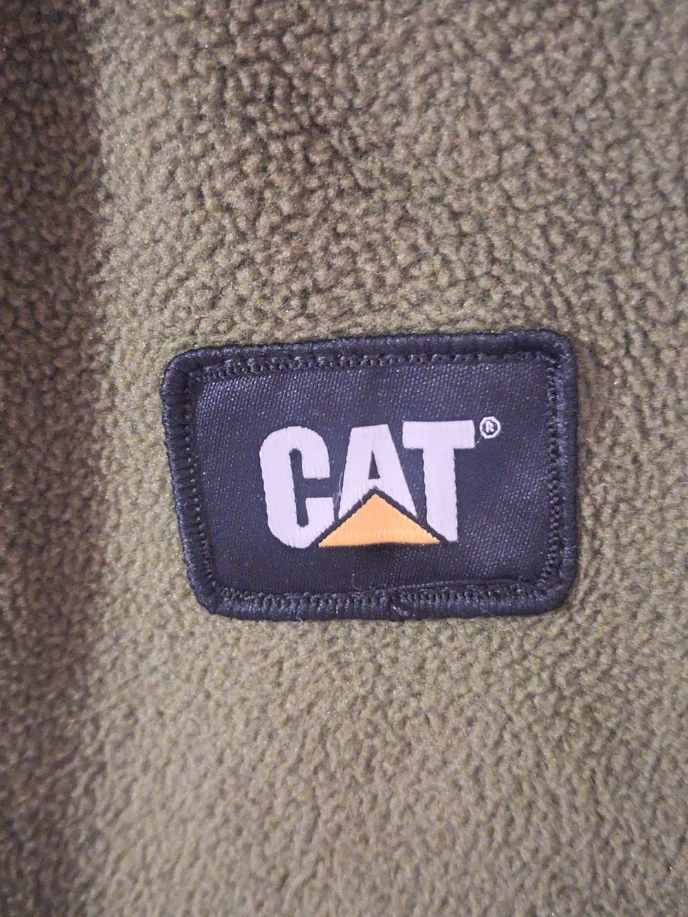 Kids Caterpiller Olive Green Fleece Zip Vest - Picture 4 of 4